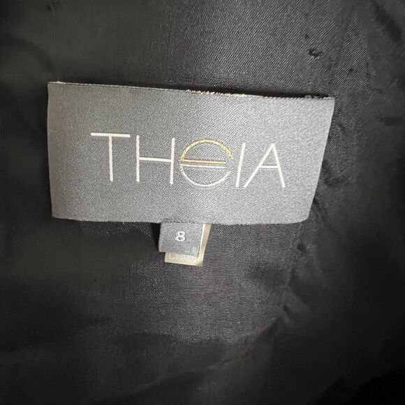 Theia Size 8 Purple Abstract Floral Brocade Pencil Sheath Dress And Shrug Jacket - Picture 5 of 10